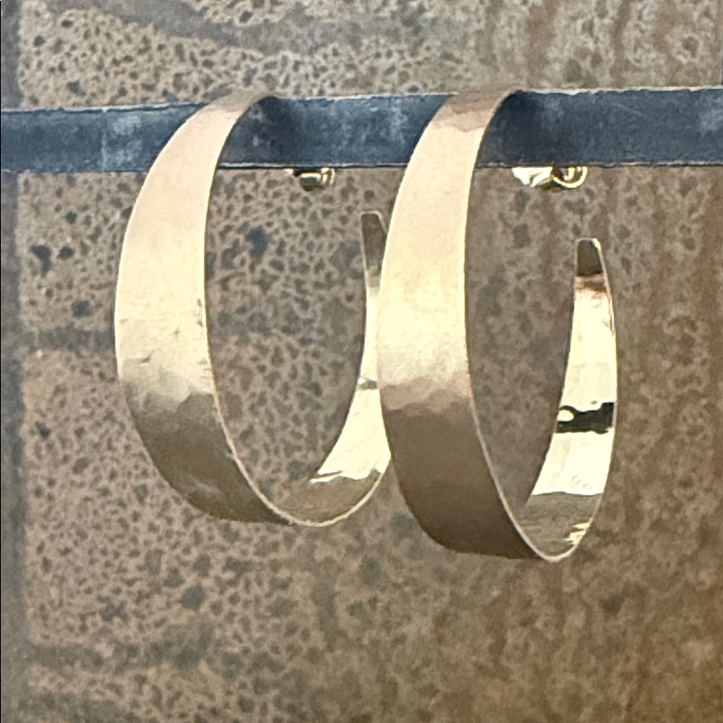 “Inner Shine Hoop Earrings” In 14k Gold. New With Tags From Sundance.